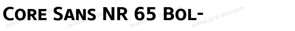 Core Sans NR 65 Bol字体转换